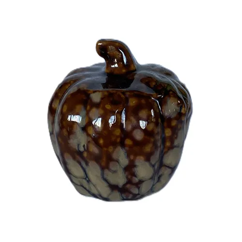 Brown and Beige Speckled Mini Pumpkin