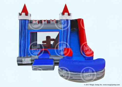 6-in-1 Medieval Wet/Dry Bounce House Combo