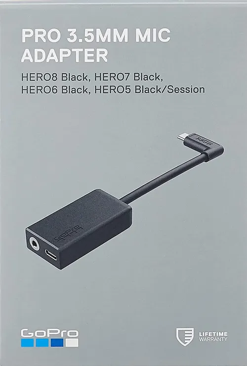 GoPro Pro 3,5-mm-Mikrofonadapter für HERO7 Black, HERO6 Black, HERO5 Black, HERO5 Session (Offizielles GoPro-Zubehör)