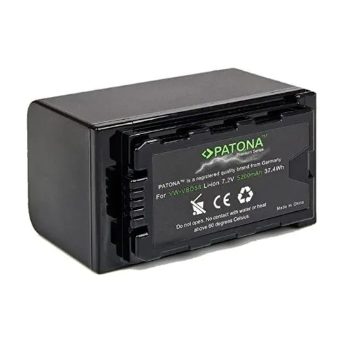 PATONA Premium - Ersatz für Akku Panasonic VW VBD58 (echte 5200mAh)