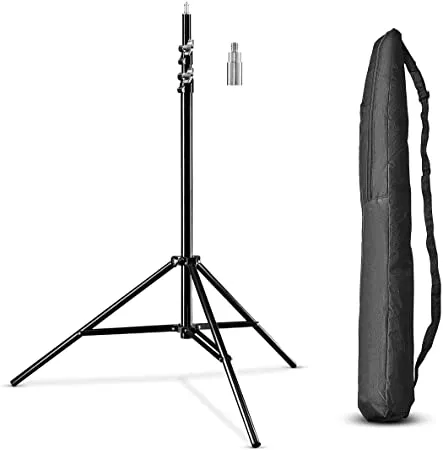 Walimex pro Lampenstativ WT-806 mit Federdämpfung I Höhe max. 256cm I stabiles Lichtstativ belastbar bis 6kg