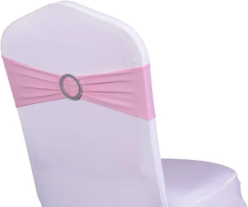 Spandex Chair Band - Pink with Buckle
