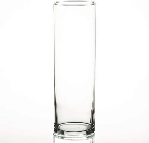 Vase - Clear Glass Cylinder 10.5