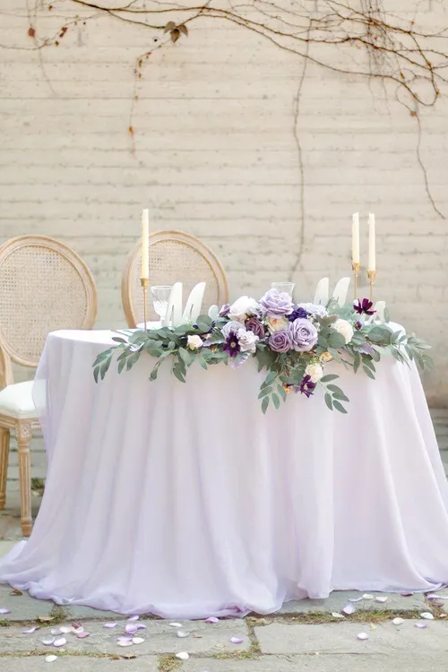 Artificial Floral Swag Arrangement - Lilac