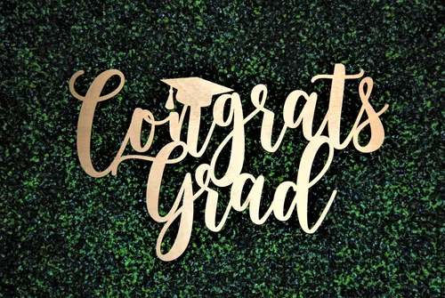 Sign - Congrats Grad Backdrop Sign
