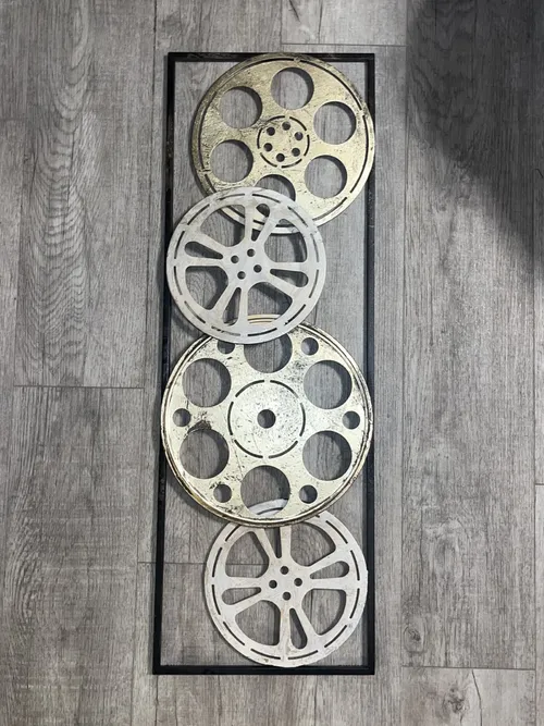 Metal Movie Reel Wall Art