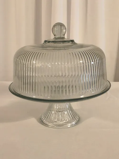 Cake Stand - Glass Decorative Server with Dome