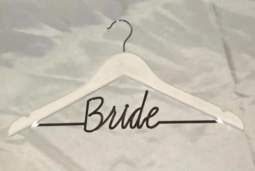 White & Silver Bride Hanger