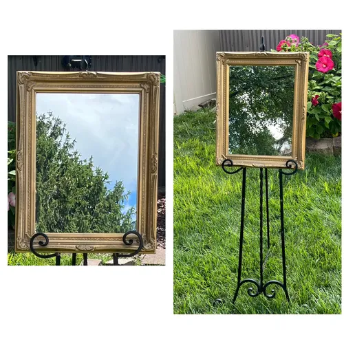 Vintage Ornate Gold Mirror Rectangle