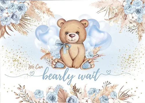 Backdrop - We Can Bearly Wait - Blue
