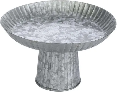 Galvanized Pedestal Serving Stand