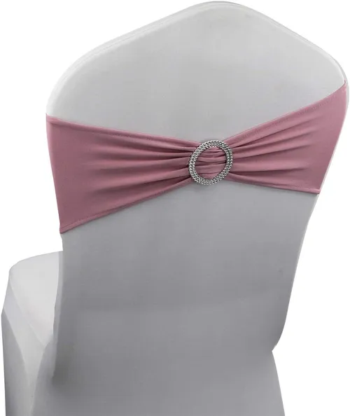Spandex Chair Band - Dusty Rose with Buckle