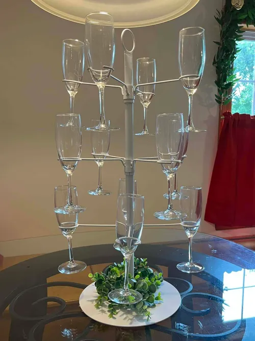 3 Tier Metal Drink Tower- White