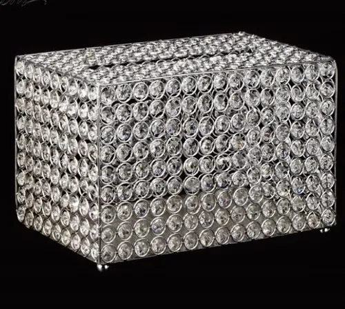 Crystal Card Box -Silver
