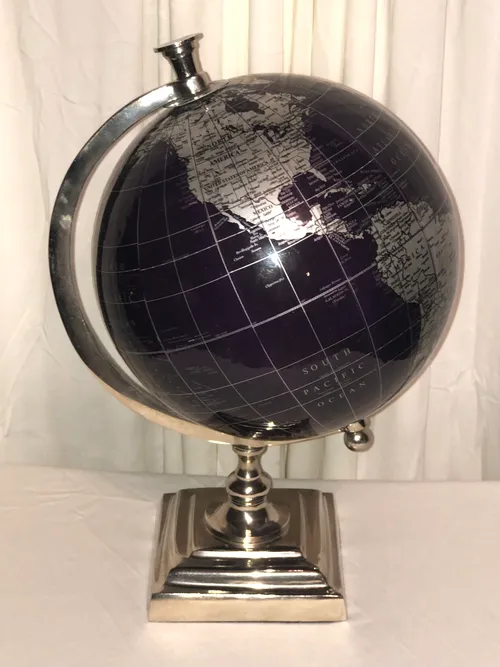 Globe - Dark Purple with Silver Trim