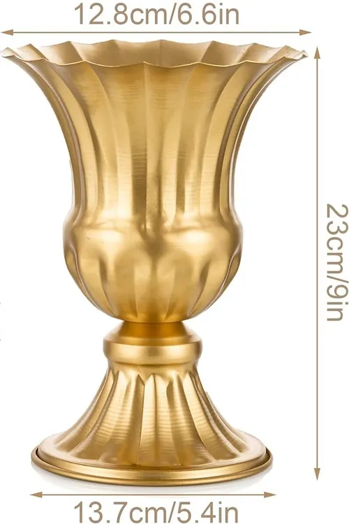 Pedestal Vase - Gold