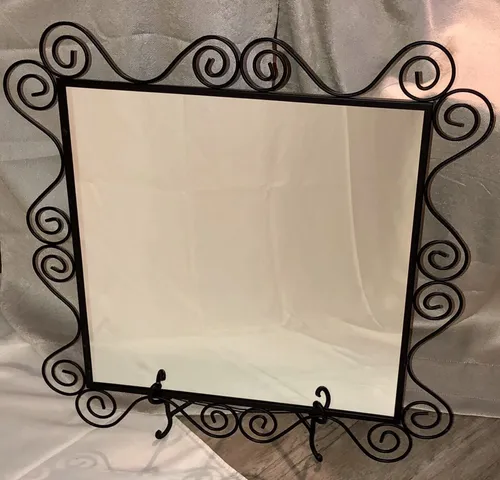 Black Scroll Mirror