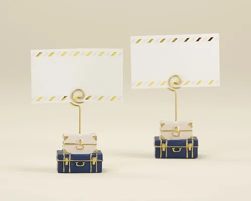 Table Number - Resin Suitcase