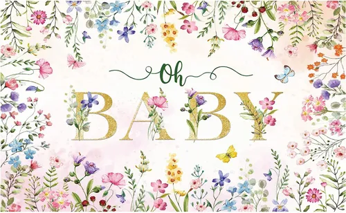Backdrop - Oh Baby Wildflower Backdrop