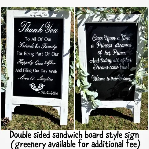 Chalkboard - Double Sided Thank You Sign