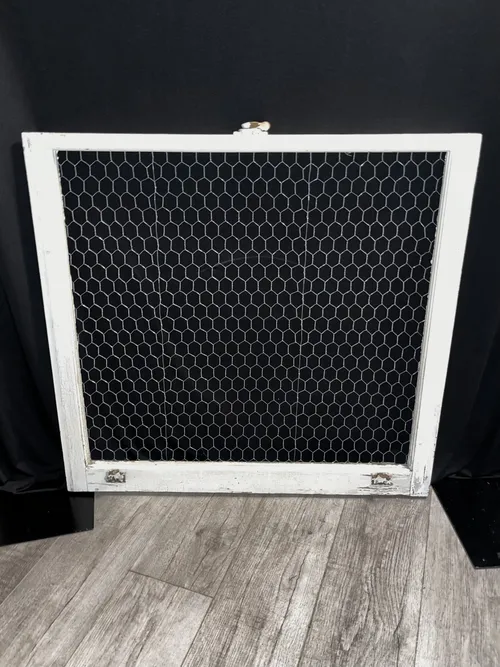 Window Fame with Chicken Wire