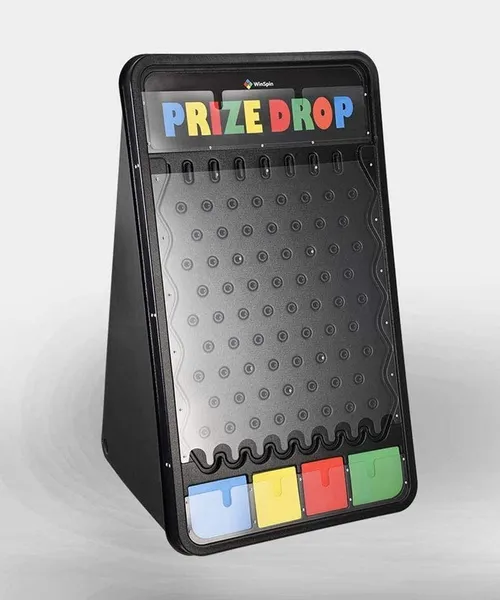 Game - Plinko Style Prize Drop Board with 4 Customizable Prize Slots
