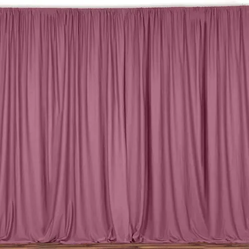 Curtain - 8' H x 5' W Polyester Backdrop - Dusty Rose