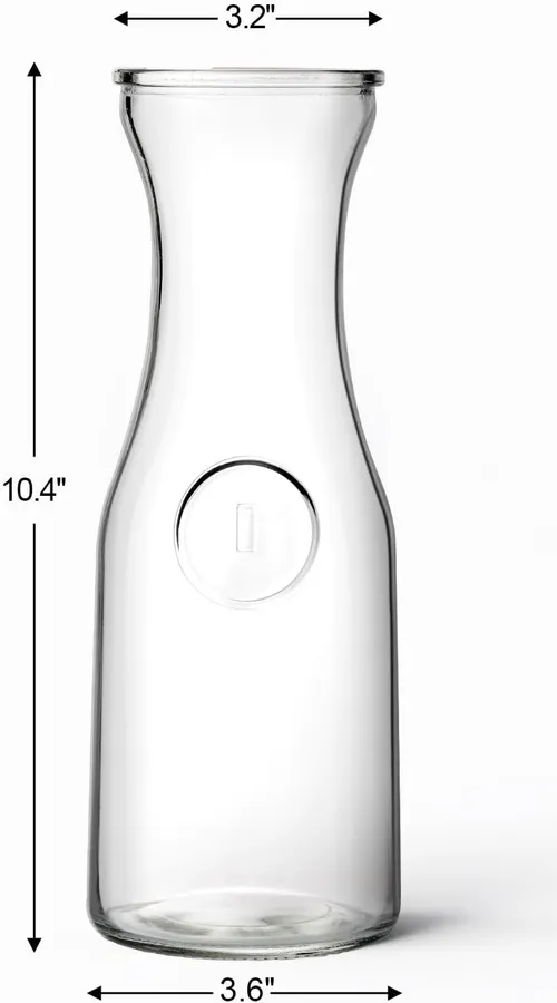 1 L Glass Carafe Beverage Server with Lid