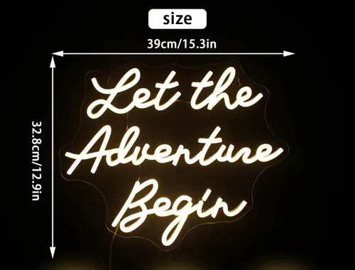 Neon Sign - Let the Adventure Begin