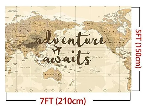 Backdrop - Adventure Awaits 5' x 7'