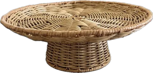 Woven Pedestal Serving Stand