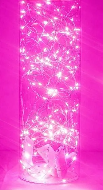 Battery Operated LED Fairy Lights - Pink