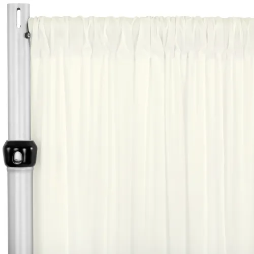 Curtain - 10' H x 5' W Spandex Backdrop - Ivory