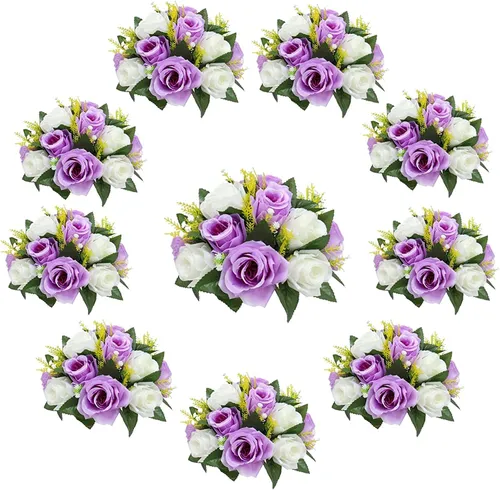 Artificial Floral Centerpiece - Lavender