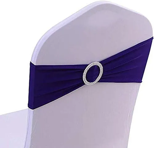 Spandex Chair Band - Purple with Buckle
