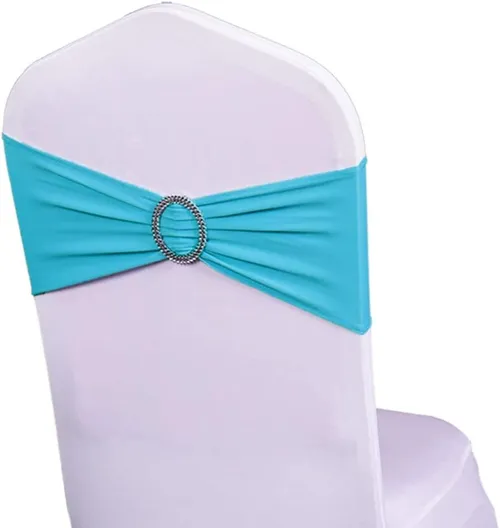 Spandex Chair Band - Turquoise with Buckle