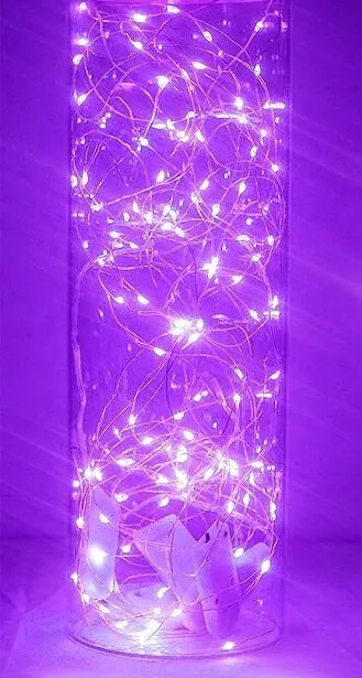 Battery Operated LED Fairy Lights - Purple