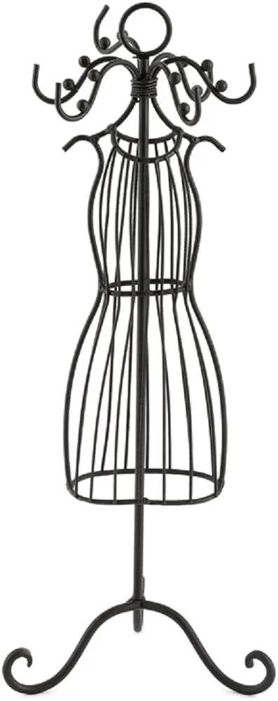 Black Dress Form Jewelry Holder