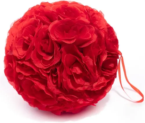 Artificial Rose Flower Ball - Red