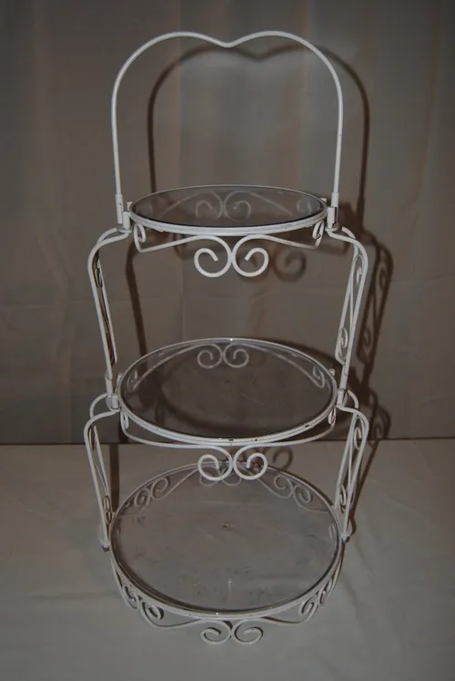 3 Tier White Serving Stand 26.5