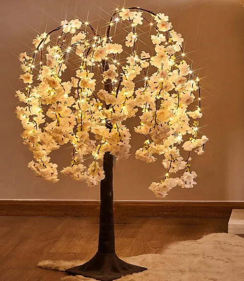 4' Cherry Blossom Tree with Lights - Pink