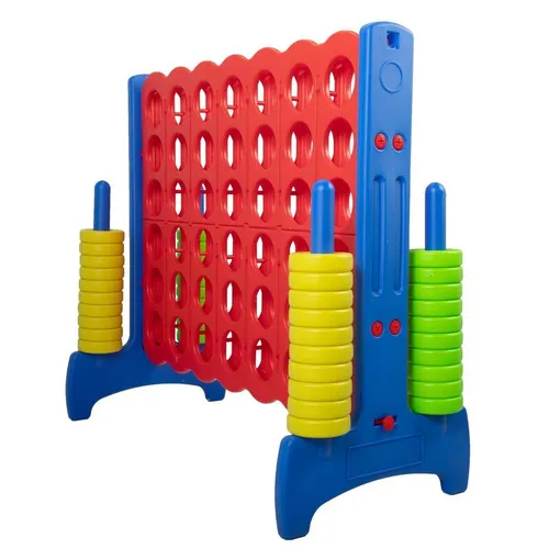 Game - 4 in a Row with 21 green & 21 yellow discs - Jumbo Size