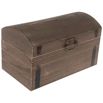 Card Box - Brown Wooden
