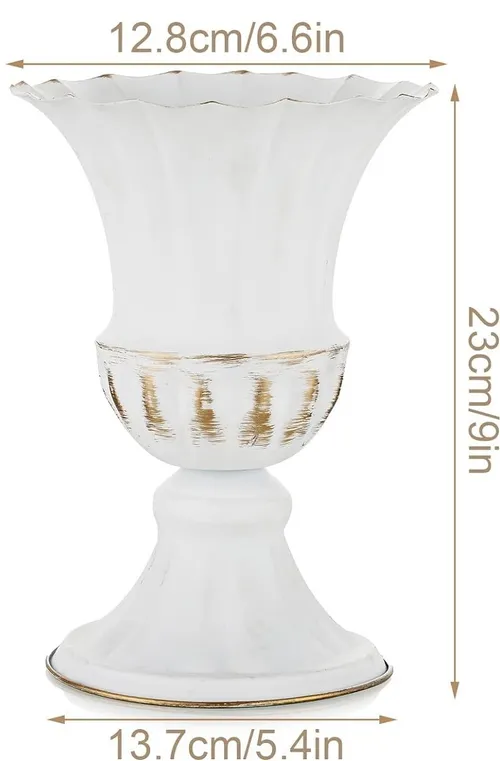 Pedestal Vase - White