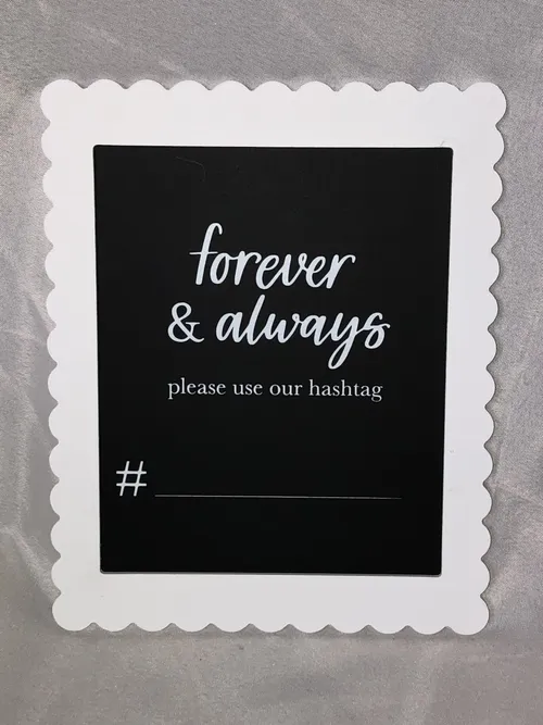 Sign - Hashtag - White