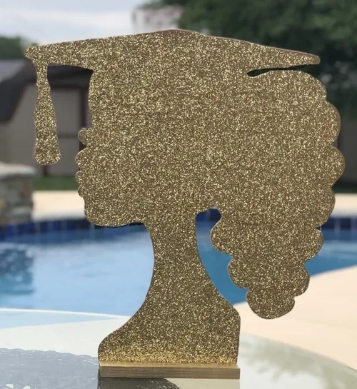 Prop - Wooden Silhouette - Graduation Girl 