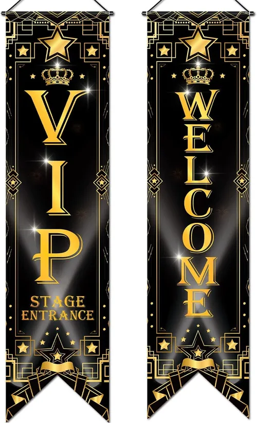 Hollywood Banners - Black & Gold
