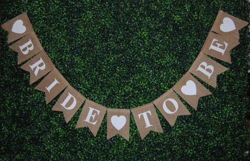 Sign - Burlap Bride to Be Banner