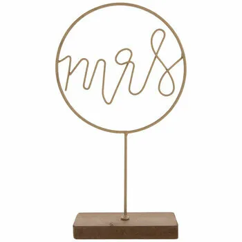 Mrs Gold Metal Decor