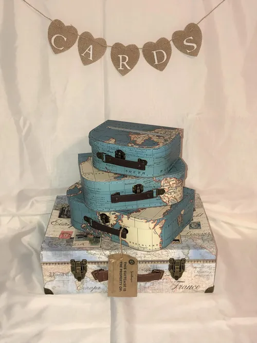 Travel Theme Suitcase Card Box